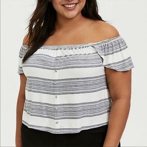 TORRID OFF SHOULDER TOP